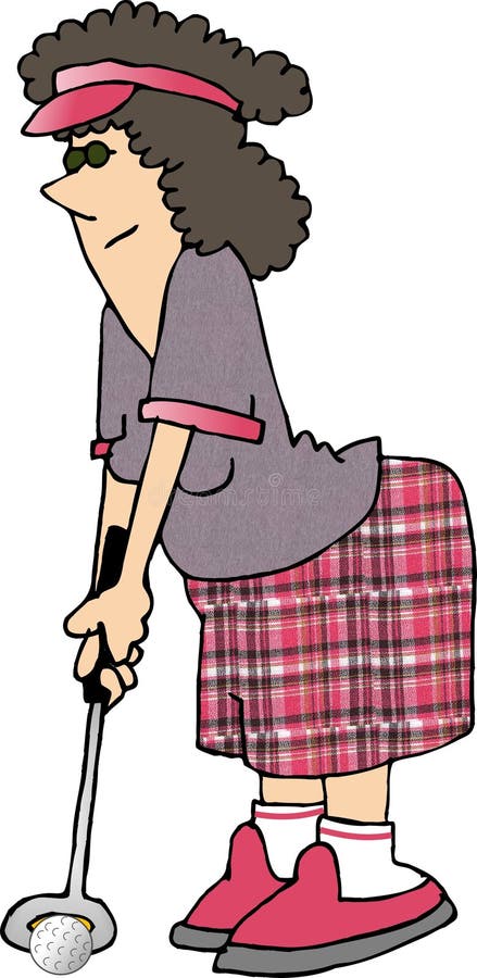 Giocatore di golf della donna royalty illustrazione gratis Giocatore di golf della donna royalty illustrazione gratis