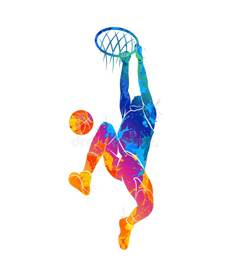 Giocatore di basket, palla royalty illustrazione gratis