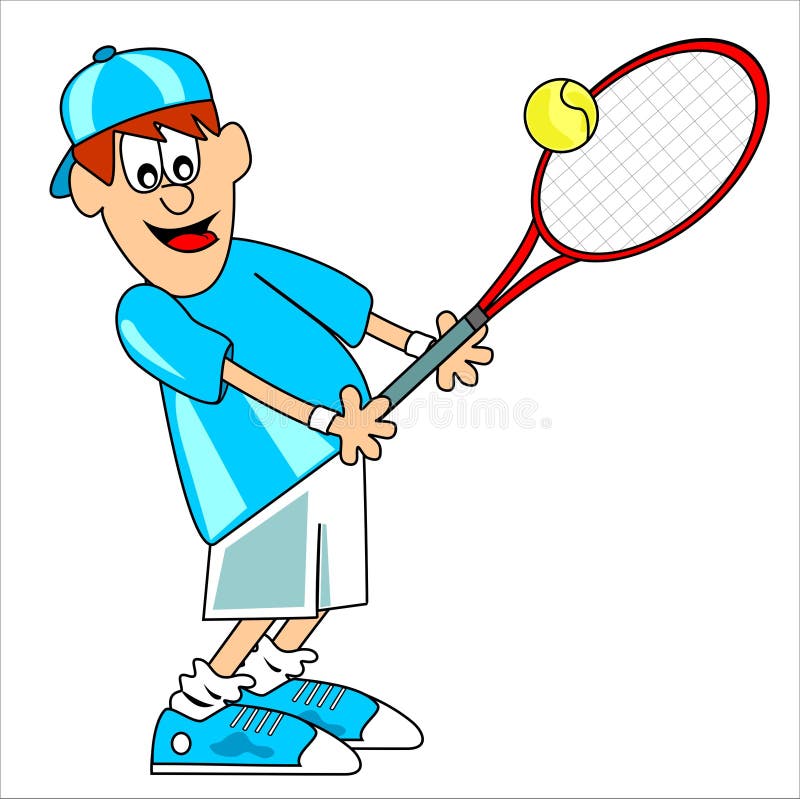 Young tennis player holding a tennis racket. Young tennis player holding a tennis racket.