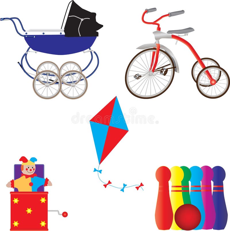 Giocattoli d'annata royalty illustrazione gratis Giocattoli d'annata royalty illustrazione gratis