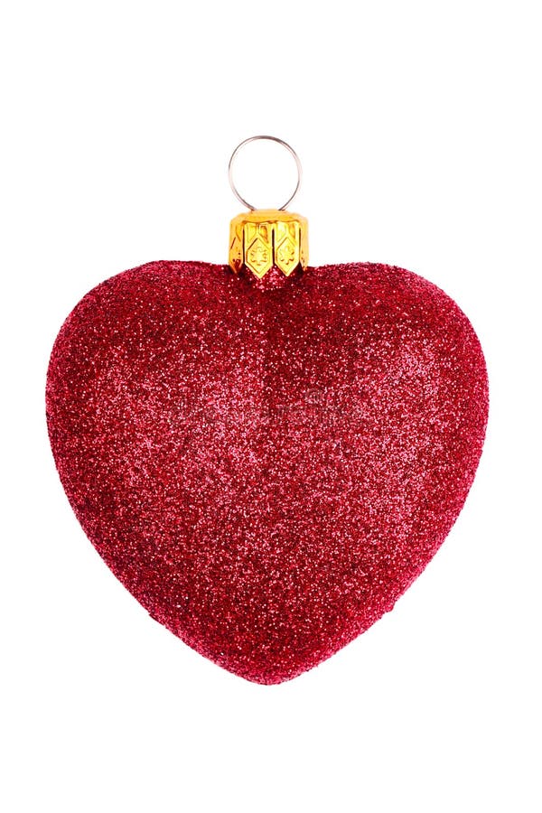 Giocattolo a forma di di natale del cuore fotografie stock libere da diritti Giocattolo a forma di di natale del cuore fotografie stock libere da diritti