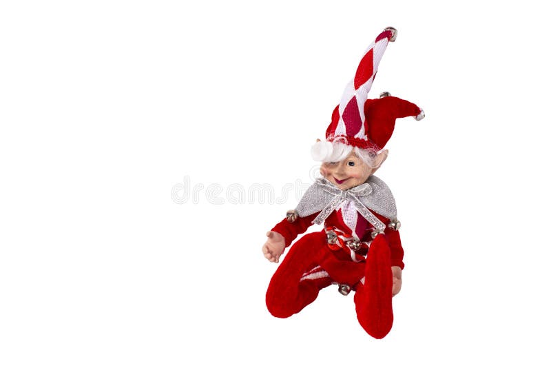 Giocattolo molle dell'arlecchino isolato su fondo bianco fotografie stock libere da diritti Giocattolo molle dell'arlecchino isolato su fondo bianco fotografie stock libere da diritti