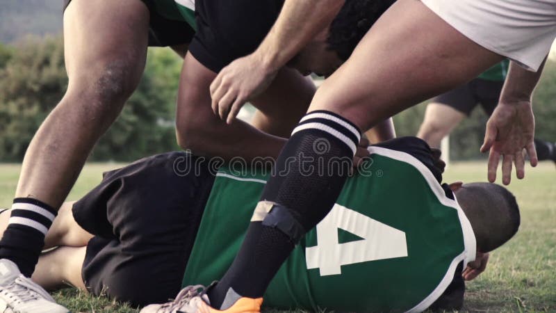 Gioco di rugby nell'azione