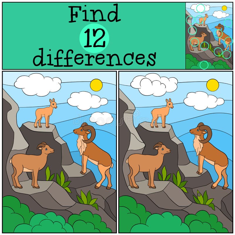 Gioco educativo: Differenze del ritrovamento Madre, padre e bambino urial illustrazione di stock Gioco educativo: Differenze del ritrovamento Madre, padre e bambino urial illustrazione di stock