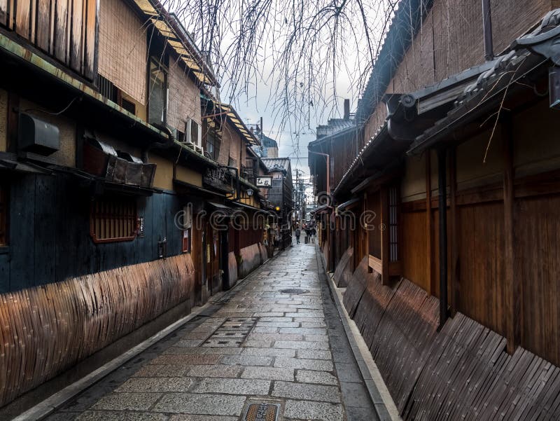 Gion gammal gata royaltyfria foton Gion gammal gata royaltyfria foton