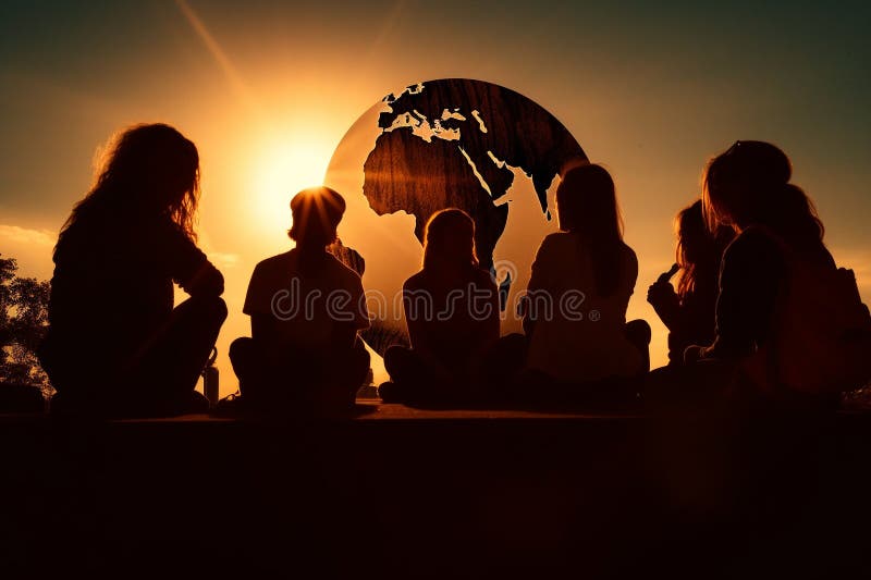 Giornata mondiale dell'amicizia sostegno aiuto e concetto di comunità giovanile sostegno atteggiamento amichevole e reciproco per illustrazione di stock