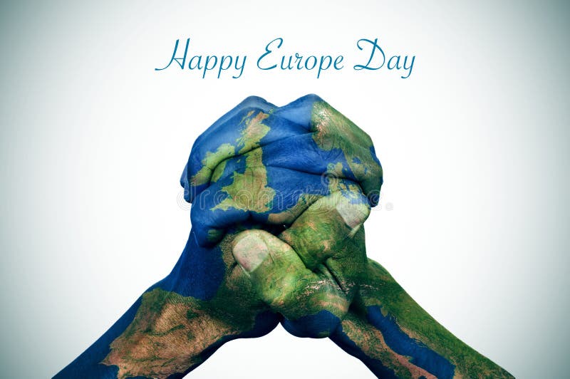 Giorno felice di Europa fotografia stock libera da diritti Giorno felice di Europa fotografia stock libera da diritti