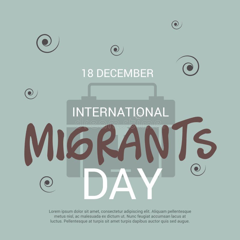 Giorno internazionale dei migranti illustrazione vettoriale Giorno internazionale dei migranti illustrazione vettoriale