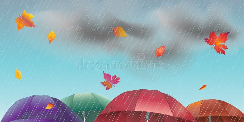 Giorno piovoso illustrazione di stock Giorno piovoso illustrazione di stock