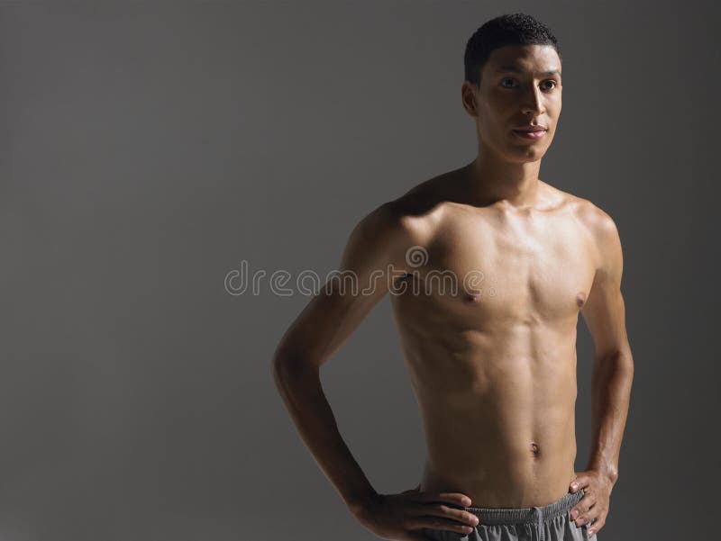 Giovane atleta senza maglietta immagine stock libera da diritti