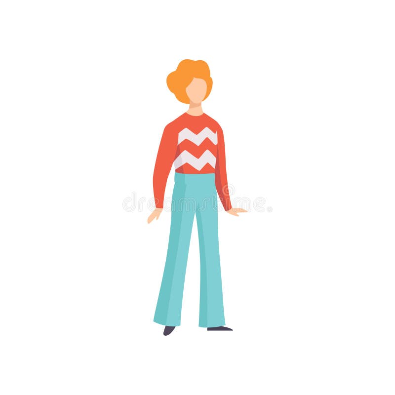 Giovane che indossa abbigliamento d'annata, retro gente di modo dall'illustrazione di vettore 70s su un fondo bianco illustrazione vettoriale Giovane che indossa abbigliamento d'annata, retro gente di modo dall'illustrazione di vettore 70s su un fondo bianco illustrazione vettoriale