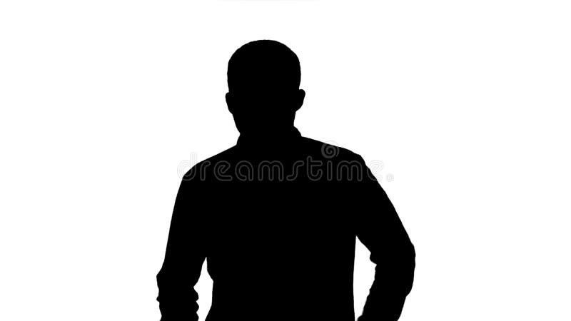 Giovane della siluetta che corre e che sorride illustrazione vettoriale Giovane della siluetta che corre e che sorride illustrazione vettoriale