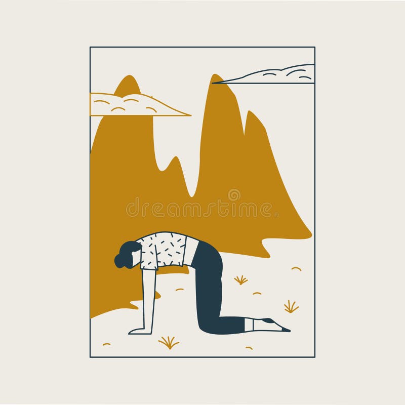 Giovane donna che si siede nella posizione e nel meditare di yoga Ragazza che fa esercizio e meditazione di aerobica a casa illustrazione di stock Giovane donna che si siede nella posizione e nel meditare di yoga Ragazza che fa esercizio e meditazione di aerobica a casa illustrazione di stock