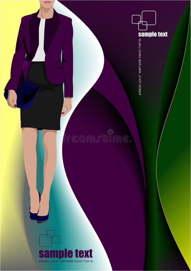 Giovane donna sull'estratto royalty illustrazione gratis Giovane donna sull'estratto royalty illustrazione gratis