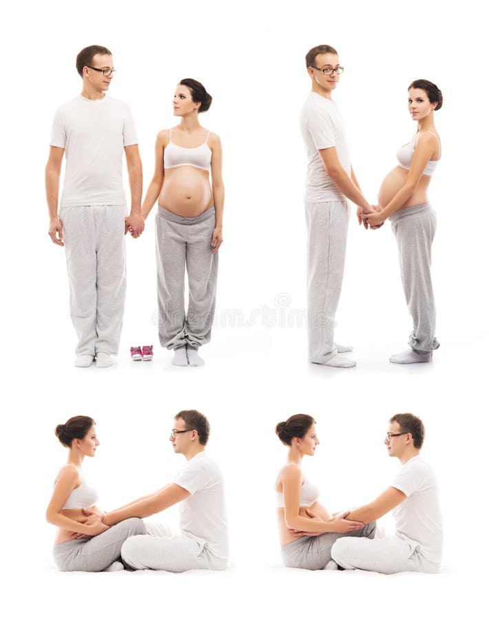 Giovane famiglia che prevede un bambino immagine stock Giovane famiglia che prevede un bambino immagine stock