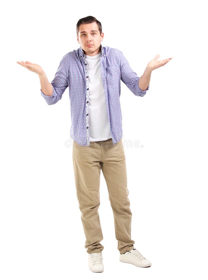 Closeup portrait of angry unhappy young man, arms out asking what's the problem who cares so what, I don't know. Isolated on white background. Negative human emotion facial expression. Closeup portrait of angry unhappy young man, arms out asking what's the problem who cares so what, I don't know. Isolated on white background. Negative human emotion facial expression