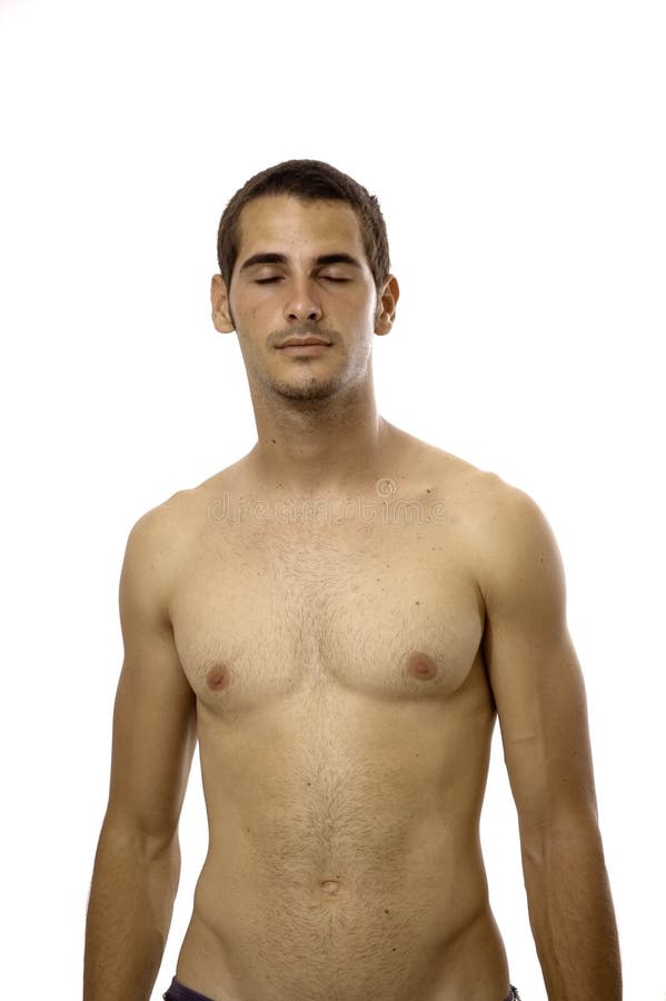 Giovane maschio senza camicia fotografia stock Giovane maschio senza camicia fotografia stock