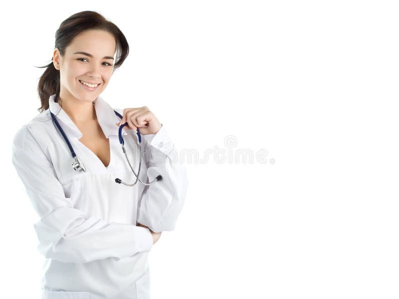 Giovane medico sorridente immagini stock libere da diritti