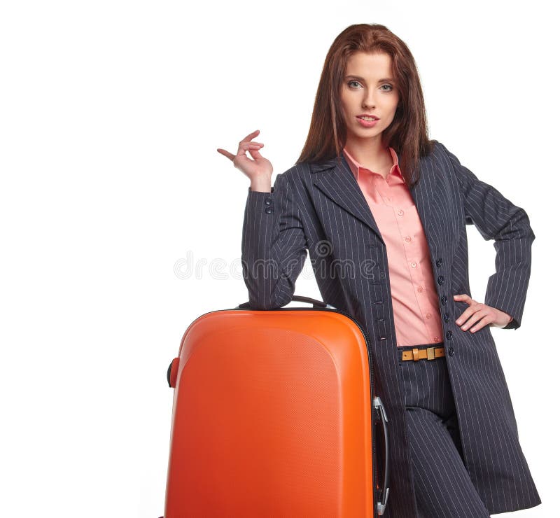 Giovane ritratto del viaggiatore di affari immagini stock Giovane ritratto del viaggiatore di affari immagini stock