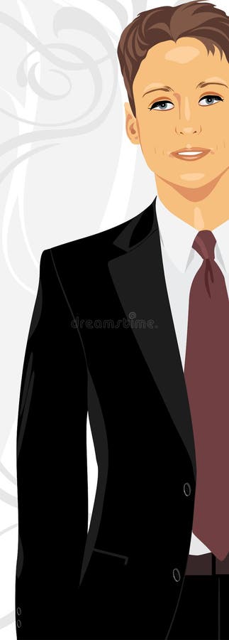 Giovane in vestito classico royalty illustrazione gratis Giovane in vestito classico royalty illustrazione gratis