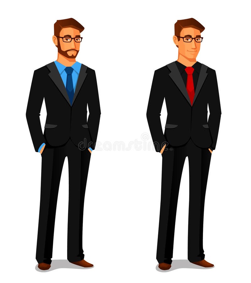 Giovane in vestito di affari illustrazione vettoriale Giovane in vestito di affari illustrazione vettoriale