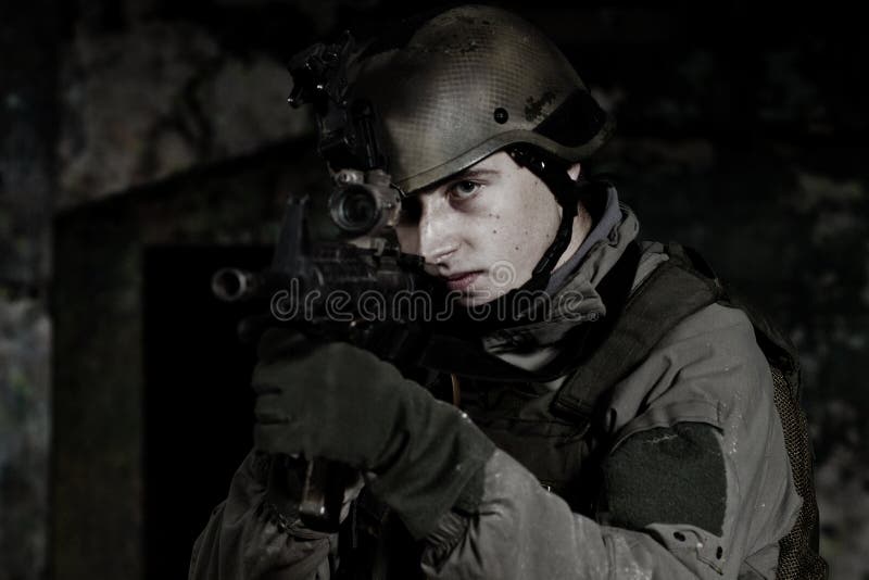 Giovani soldati fotografia stock libera da diritti