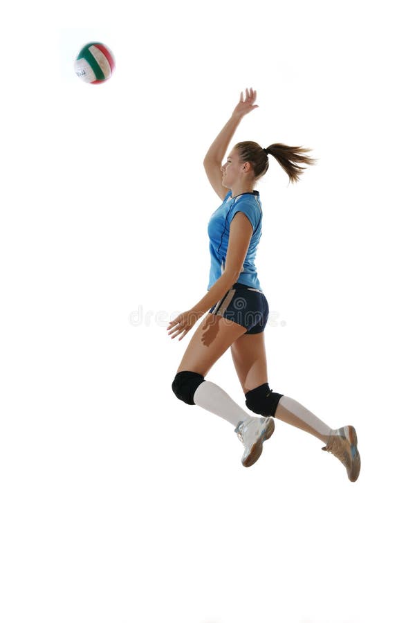 Gir playing volleyball stock image. Image of beauty, isolated - 21420469