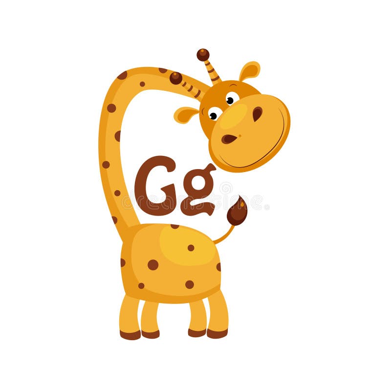 Girafe Alphabet drôle, illustration animale de vecteur illustration stock Girafe Alphabet drôle, illustration animale de vecteur illustration stock