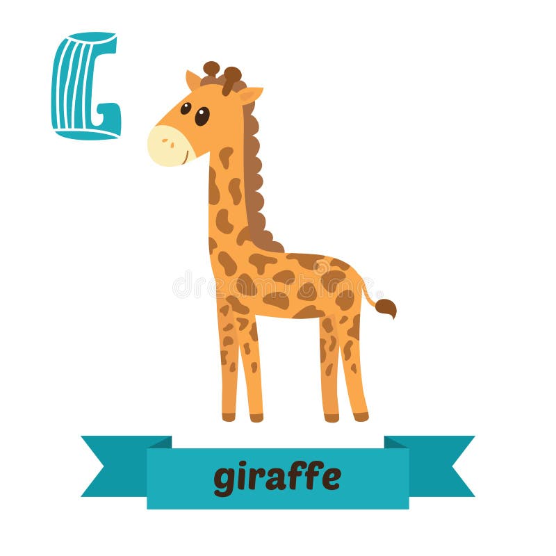 Girafe Lettre de G Alphabet animal d'enfants mignons dans le vecteur Funn illustration libre de droits Girafe Lettre de G Alphabet animal d'enfants mignons dans le vecteur Funn illustration libre de droits