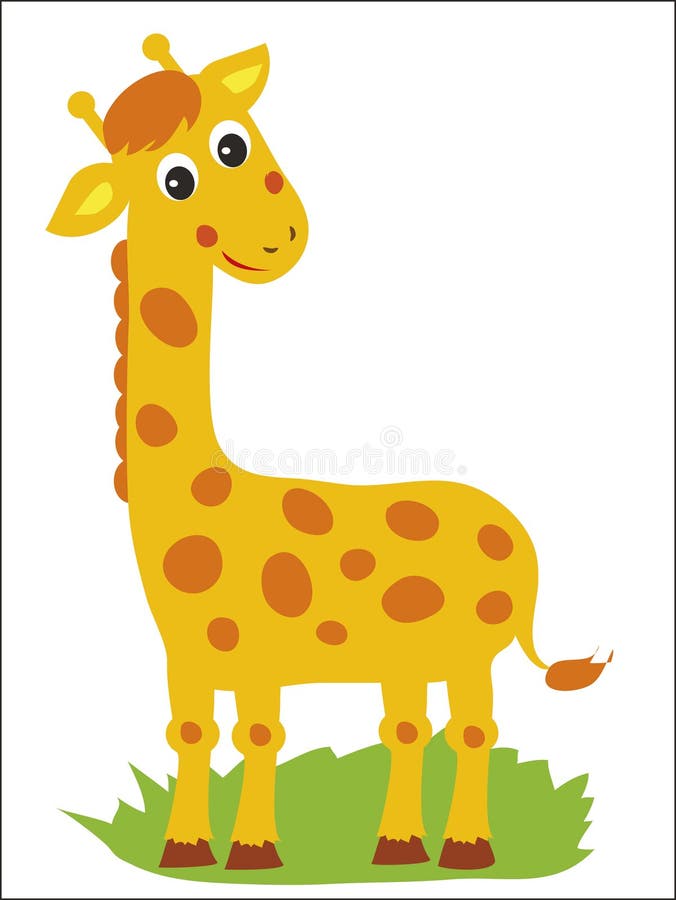 Giraff Vektorgiraff Stå giraff afrikanskt djur vektor illustrationer Giraff Vektorgiraff Stå giraff afrikanskt djur vektor illustrationer