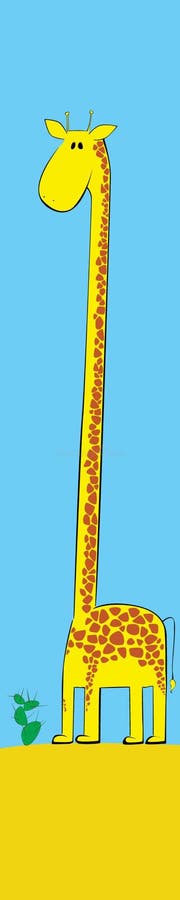 Giraffe_banner stock illustration