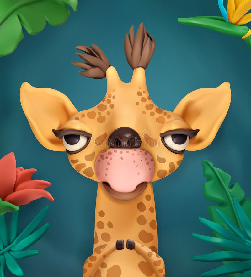 Giraffe cartoon character. stock vector. Illustration of emotions - 221929626 Giraffe cartoon character. stock vector. Illustration of emotions - 221929626