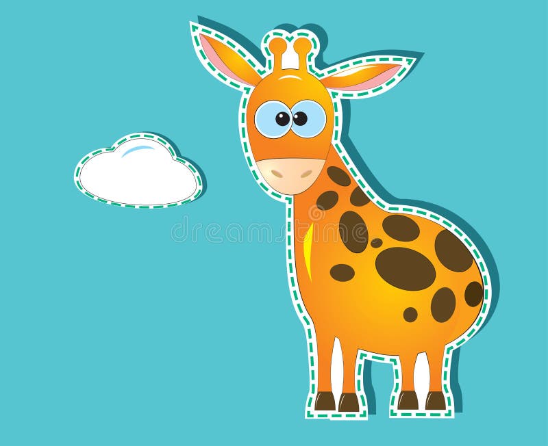 Giraffe stock vector. Illustration of wildlife, animal - 30043617