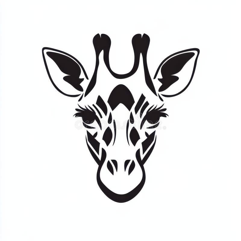 Giraffe Face Design for Crafing and DIY Projects in formato SVG illustrazione vettoriale