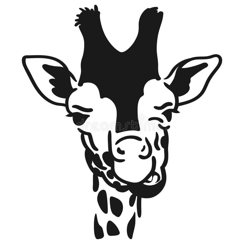 Giraffe face svg illustrazione illustrazione vettoriale