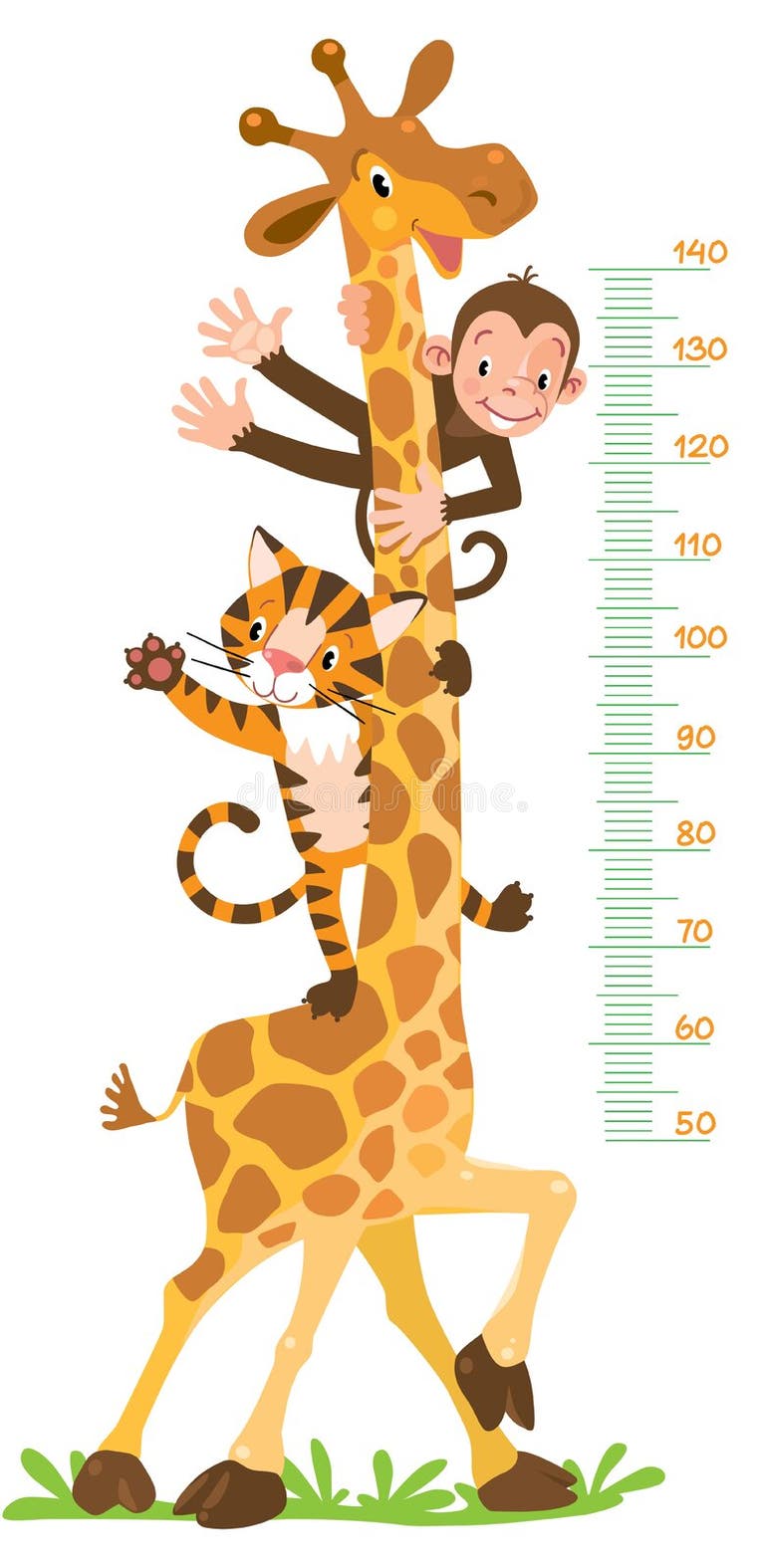 Giraffe Height Scale Stock Illustrations – 347 Giraffe Height Scale