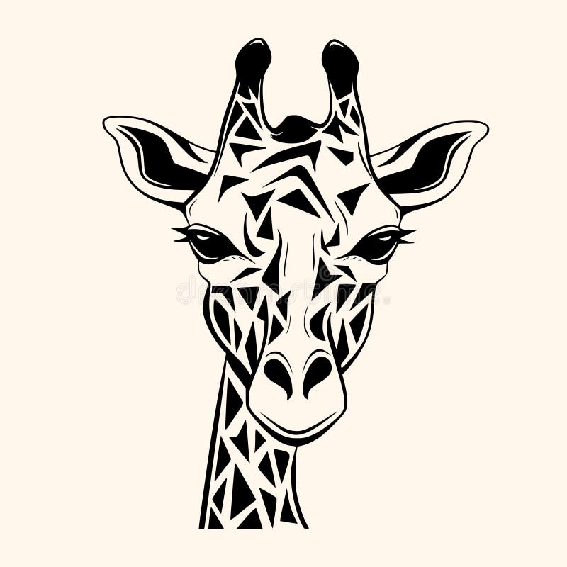 Giraffe Vector for Logo or Icon,clip Art, Drawing Elegant Minimalist
