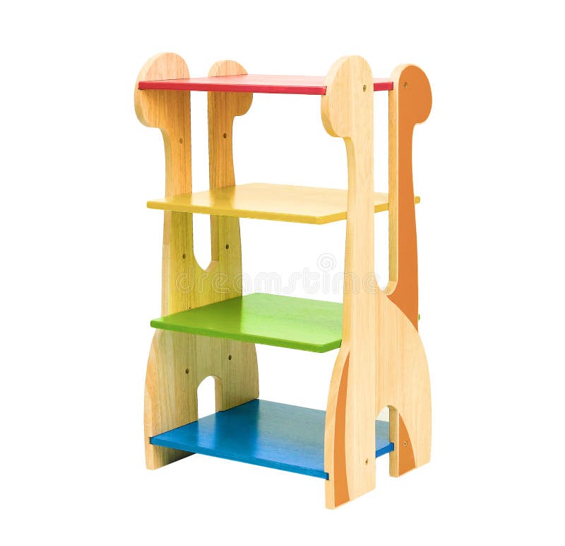 Giraffe wooden toy shelf