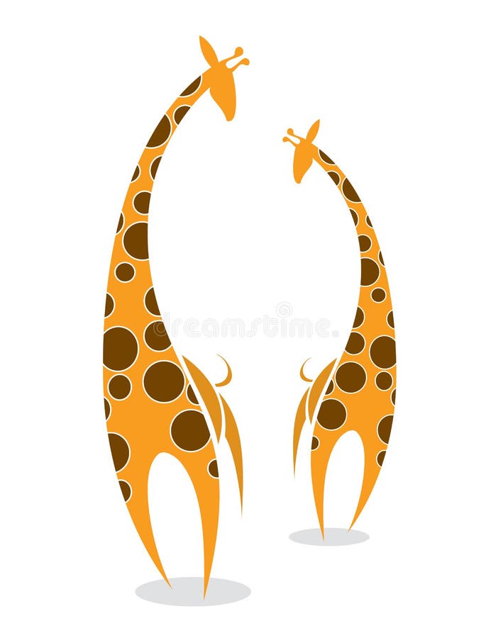 Giraffes stock illustration