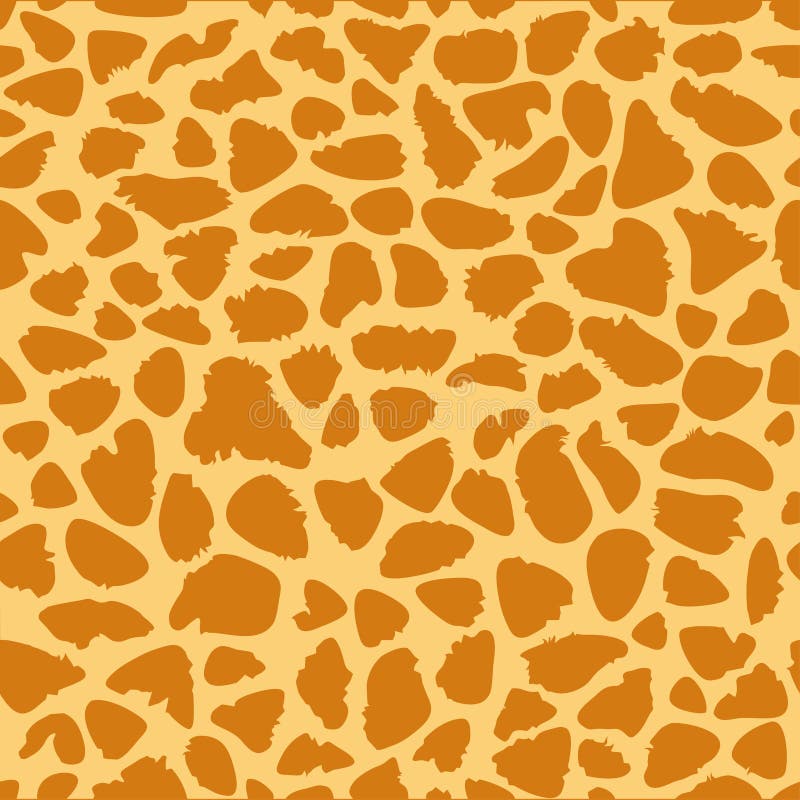 Giraffhudtextur, sömlös modell och att upprepa de orange och gula fläckarna, bakgrund, safari, zoo, djungel vektor stock illustrationer Giraffhudtextur, sömlös modell och att upprepa de orange och gula fläckarna, bakgrund, safari, zoo, djungel vektor stock illustrationer