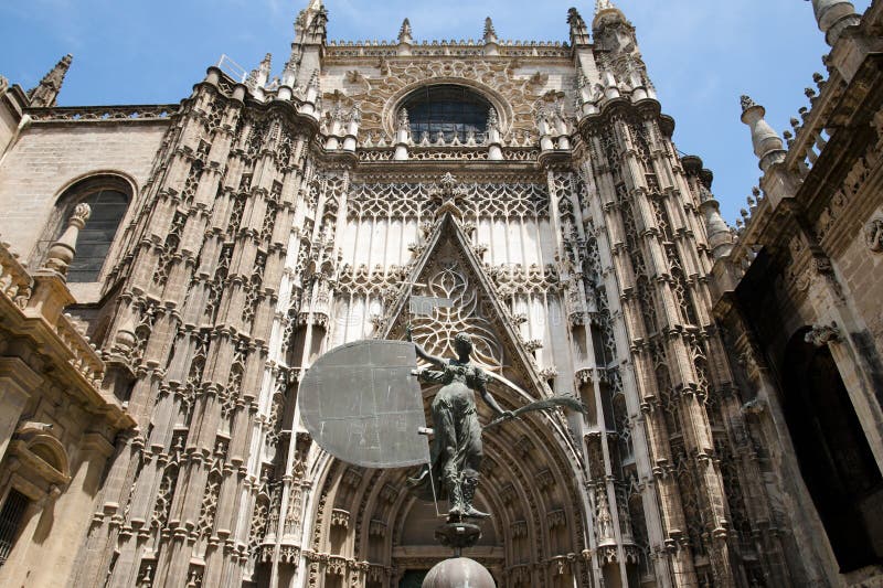 Statue Of Giraldillo In Seville Cathedral, Seville, Spain Stock Photo