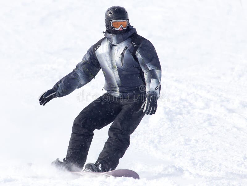 Giri dello Snowboarder fotografia stock libera da diritti