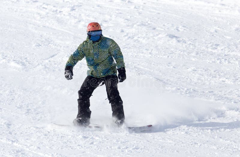 Giri dello Snowboarder fotografia stock libera da diritti