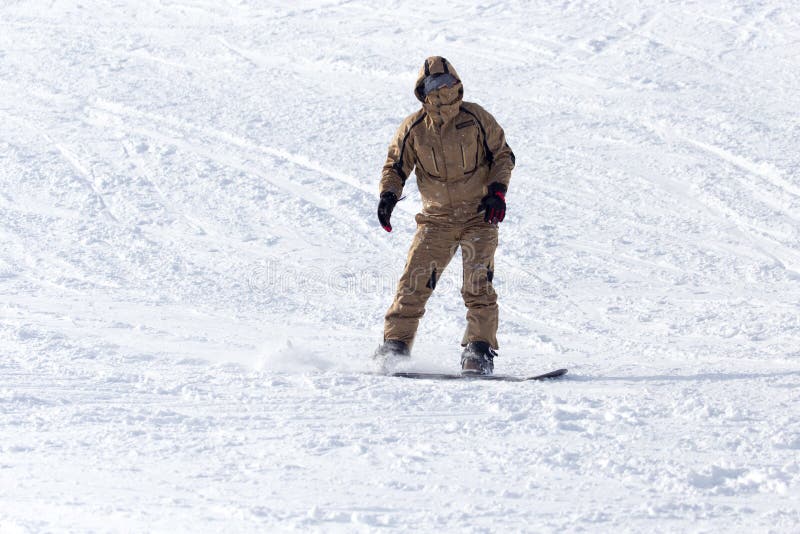 Giri dello Snowboarder fotografia stock libera da diritti