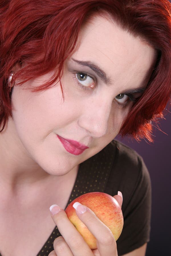 Girl with apple