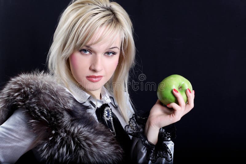 Girl with apple