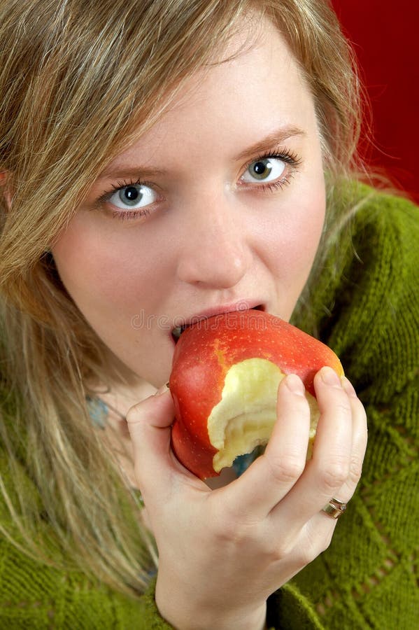 Girl with apple