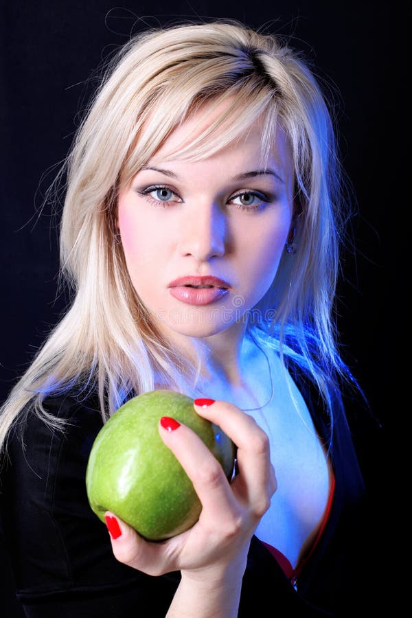 Girl with apple