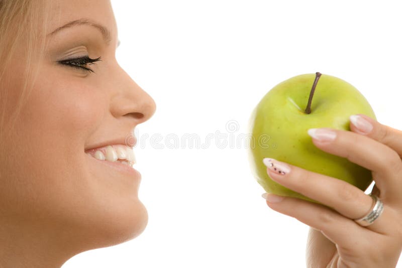 Girl with apple