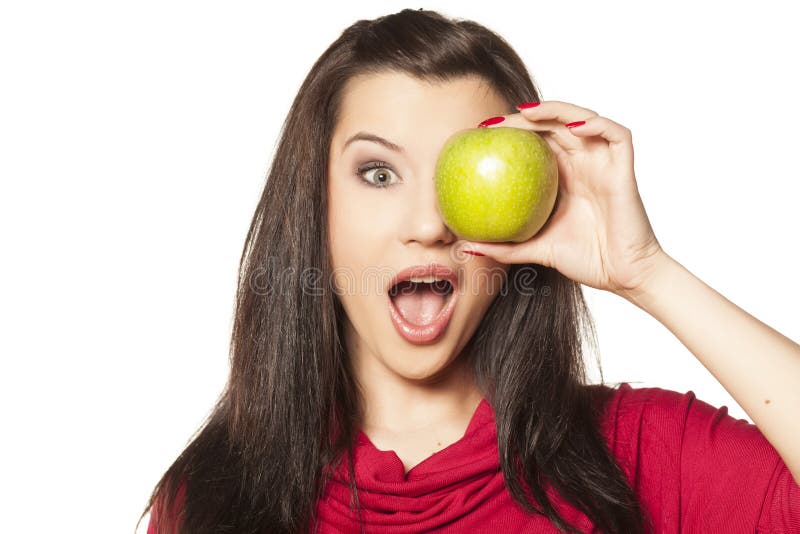 Girl with apple